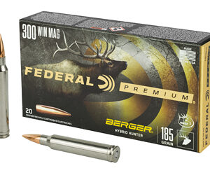 Federal Premium Berger Hybrid Hunter 300 Win 185 Grain 20 Round Box P300WBCH1