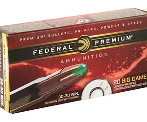 Federal Premium Trophy Tip 30-30 150 Grain Bonded Hollow Point 20 Round Box California Certified Nonlead Ammunition P3030TC1