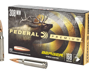 Federal Premium Berger Hybrid Hunter 308 Win 168 Grain 20 Round Box P308BCH1