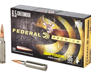 Federal Premium Berger Hybrid Hunter 6.5 Creedmoor 135 Grain 20 Round Box P65CRDBCH1