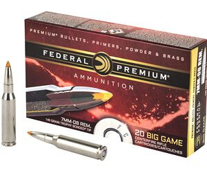 Federal Premium 7MM-08 140 Grain Bonded Hollow Point 20 Round Box P708TT2
