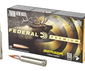 Federal Premium Berger Hybrid Hunter 7MM Rem 168Grain 20 Round Box P7RBCH1