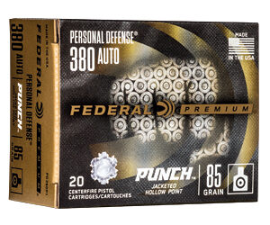 Federal Premium Punch 380 ACP 85Gr Jacketed Hollow Point 20 Round Box PD380P1