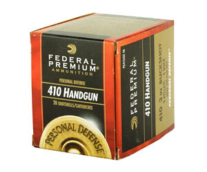 Federal Personal Defense 410 Gauge 3" Buckshot 9 Pellets 20 Round Box Designed for Handgun PD413JGE4B