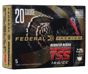 Federal Heavyweight TSS 20 Gauge 2.75" #9 Shot 1 1/2oz 5 Round Box California Certified Nonlead Ammunition PTSSX257F9
