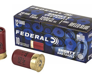 Federal Shorty Shotshell 12 Gauge 1.75" Rifled Slug 10Rd Box 100Rd Case SH129 RS