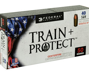 Federal Train & Protect 40 S&W 180 Grain Verastile Hollow Point 50 Round Box TP40VHP1