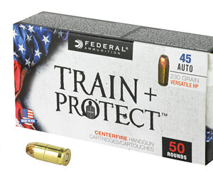 Federal Train & Protect 45 ACP 230 Grain Verastile Hollow Point 50 Round Box TP45VHP1