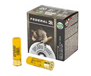 Federal Upland Steel 20 Gauge 2.75" #7.5 7/8 oz. Steel Shot 25 Round Box California Certified Nonlead Ammunition USH2075