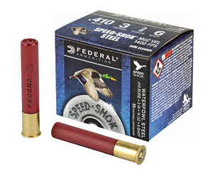 Federal Speed-Shok Hight Velocity Steel Shot .410 Gauge . 3" 3/8 oz Steel Shot 25 Round Box WF413 6