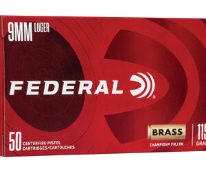 Federal Champion 9MM 115Gr Full Metal Jacket 50 Round Box WM5199
