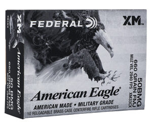 Federal American Eagle, 50 BMG, 660 Grain, Full Metal Jacket, 10 Round Box XM33CX