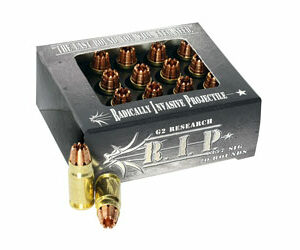 G2 Research RIP 357 Sig 92 Grain Lead Free Copper 20 Round Box California Certified Nonlead Ammunition 00078