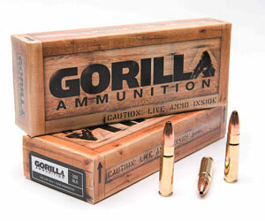 Gorilla Ammunition Company LLC 300 AAC Blackout 110Gr Jacketed Lead Core Hollow Point 20 Round Box GA300110VARM