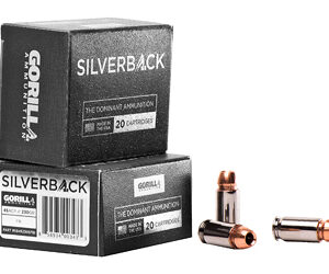 Gorilla Ammunition Company LLC Silverback FBI Penetration 45 ACP 230 Grain Solid Copper Hollow Point Lead Free Subsonic 20 Round Box California Certified Nonlead Ammunition SB45230FBI