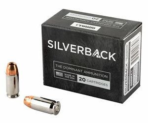Gorilla Ammunition Company LLC Silverback Self Defense 45 ACP 230 Grain Solid Copper Hollow Point Lead Free 20 Round Box California Certified Nonlead Ammunition SB45230SD
