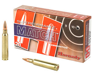 Hornady Superformance 556NATO 75 Grain Boat Tail Hollow Point Match 20 Round Box 81264