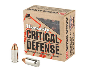 Hornady Critical Defense 380ACP 90 Grain Hollow Point 25 Round Box 90080