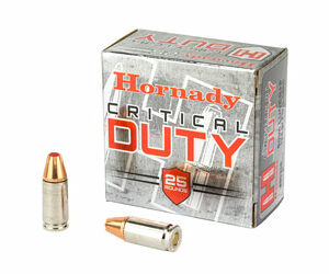 Hornady Critical Duty 9MM +P 124 Grain FlexLock Duty 25 Round Box 90216