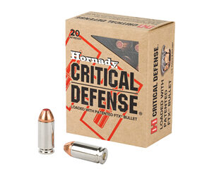 Hornady Critical Defense 40S&W 165 Grain Flex Tip 20 Round Box 91340