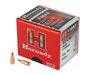 Hornady V-MAX 40 Grain – 5.56mm / .224 Caliber, .224 Diameter Bullets – Built for the Bench