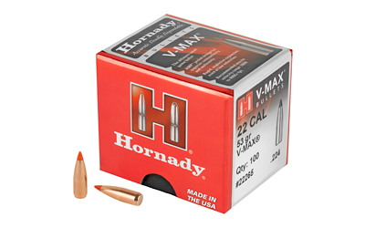 Adisc-125Hornady V-MAX 50 Grain, .224 Diameter Bullets - Legendary Ballistics