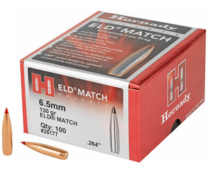 Hornady ELD-M 123 Grain – 6.5mm / .264 Caliber, .264 Diameter Bullets – Precision Starts Here