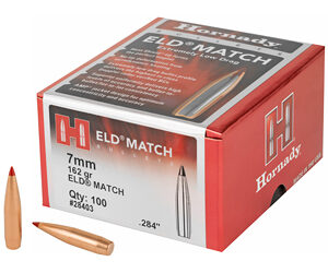 Hornady ELD-M .284 Diameter 7MM 162 Grain Ballistic Tip 100 Count 28403