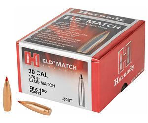 Hornady ELD-X 178 Grain – 7.62mm / .308 Caliber, .308 Diameter Bullets – Performance with Purpose