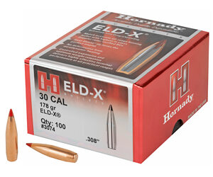Hornady ELD-X 178 Grain – 7.62mm / .308 Caliber, .308 Diameter Bullets – Performance with Purpose