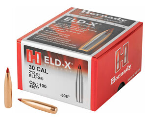 Hornady ELD-X 178 Grain – 7.62mm / .308 Caliber, .308 Diameter Bullets – Legendary Accuracy