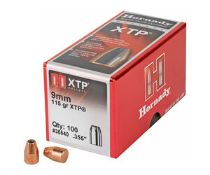 Hornady XTP .355 Diameter 9MM 115 Grain Hollow Point 100 Count 35540