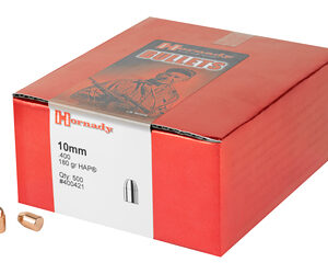 Hornady HAP .400 Diameter 10MM 180 Grain Hollow Point 500 Count 400421