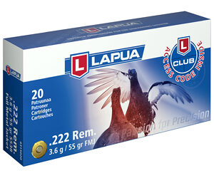 Lapua Full Metal Jacket 222 Remington 55Gr Full Metal Jacket 20 Round Box 4315021