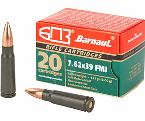 Barnaul Ammunition 762X39 123 Grain Full Metal Jacket 20 Round Box Steel Lacquered Case BRN762X39FMJ123