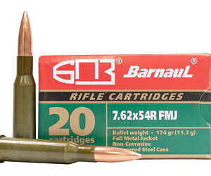Barnaul Ammunition Barnaul 7.62X54R 174Gr Full Metal Jacket 20 500 BRN762x54RFMJ174