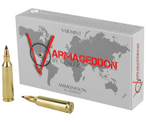 NOSLER Varmageddon 22-250 Remington 55 Grain Flat Base Tipped 20 Round Box 65155
