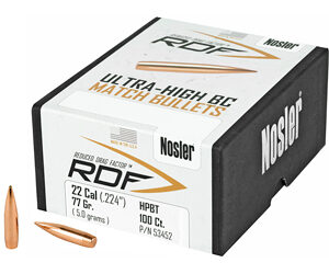 Nosler RDF 70 Grain – 5.56mm / .224 Caliber, .224 Diameter Bullets – Legendary Accuracy