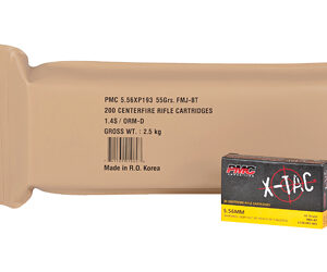 PMC XTAC 556NATO 55 Grain Full Metal Jacket 200 Round Bulk Pack 5.56X-BP