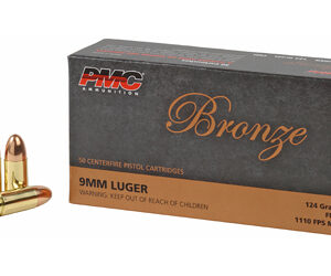 PMC Bronze 9MM 124 Grain Full Metal Jacket 50 Round Box 9G