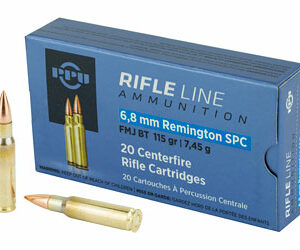 Prvi Partizan Rifle 6.8SPC 115 Grain Full Metal Jacket Boat Tail 20 Round Box PP68F