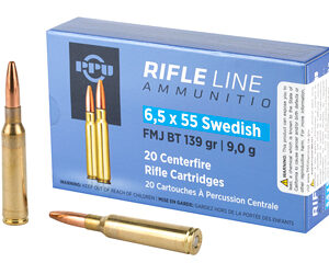 Prvi Partizan Rifle 6.5X55 Swedish 139 Grain Full Metal Jacket 20 Round Box PP6SWF