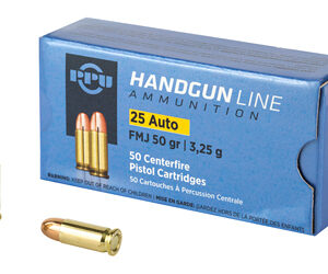 Prvi Partizan Pistol 25ACP 50 Grain Full Metal Jacket 50 Round Box PPH25