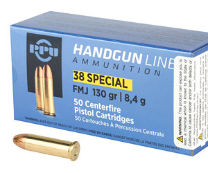 Prvi Partizan Pistol 38 Special 130 Grain Full Metal Jacket 50 Round Box PPH38SF