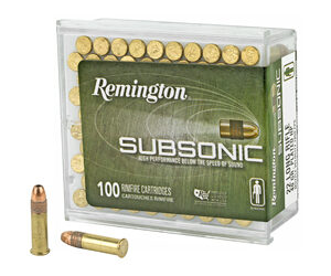 Remington Subsonic 22 LR 40 Grain Copper Plated Hollow Point 100 Round Box 21137