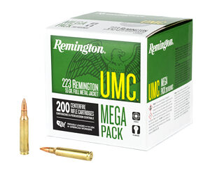 Remington UMC 223 Remington 55 Grain Full Metal Jacket Mega Pack 200 Round Box 23683