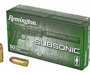Remington Subsonic 45 ACP 230 Grain Flat Nose Enclosed Bullet 50 Round Box 28428