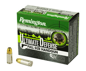 Remington Ultimate Defense 9MM 124 Grain Brass Jacketed Hollow Point 20 Round Box 28935