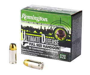 Remington Ultimate Defense 380 ACP 102 Grain Brass Jacketed Hollow Point 20 Round Box 28937