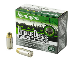 Remington Ultimate Defense 40S&W 180 Grain Brass Jacketed Hollow Point 20 Round Box 28939